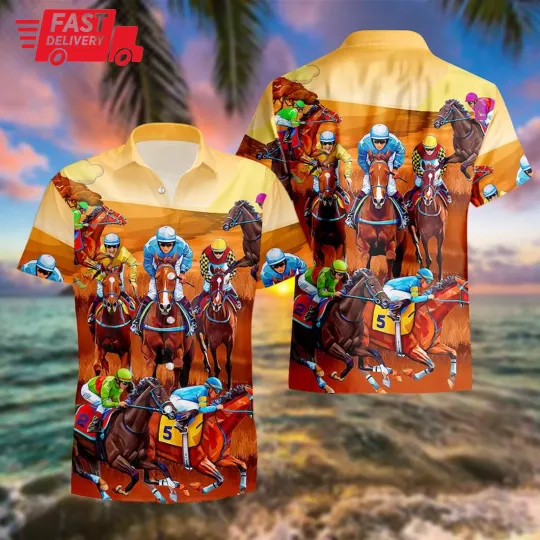 Kentucky Derby Horse Racing Summer Hawaiian 3D Shirt