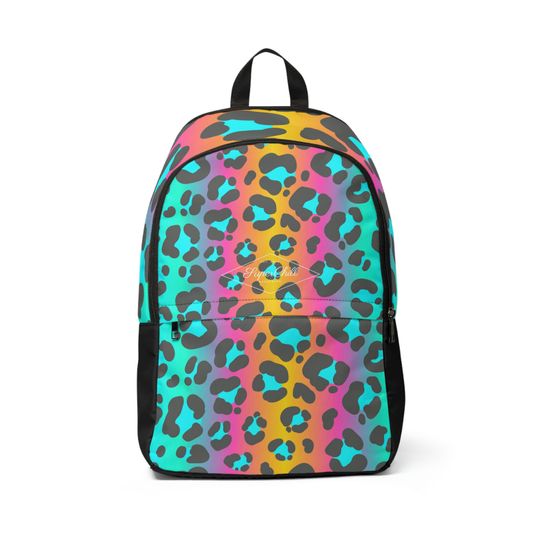 Groovy Cheetah Print Fabric Backpack