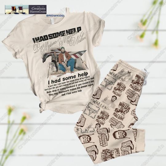 Wallen Western T-Shirt Pants, Post Malone I Had Some Help Fleece Pajamas Set, One Night At A Time Tour 2024, Country Music Pjs, Cowboy Morgan