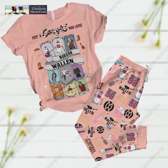 Wallen Western T-Shirt Pants, Just A Cowgirl Who Loves Wallen Western Fleece Pajamas Set, One Night At A Time Tour, Cowboy Morgan Midnight Shi