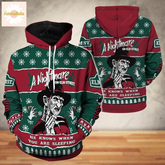 Halloween Freddy Krueger Hoodie, Nightmare Elm Street Hoodie, Halloween Party Hoodie, Gift For Him, Krueger Clothes