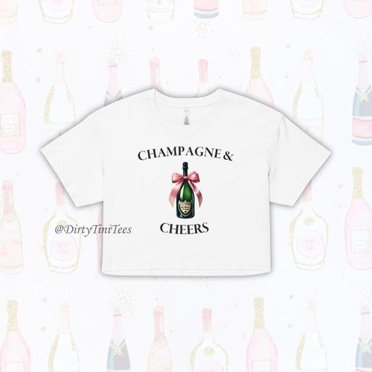 Champagne & Cheers Bachelorette Party Crop Top
