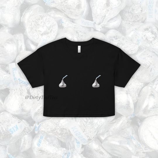 Hershey's Kiss Nips Womens crop top Bachelorette Party Best Friend Birthday Gift Group Halloween Costume