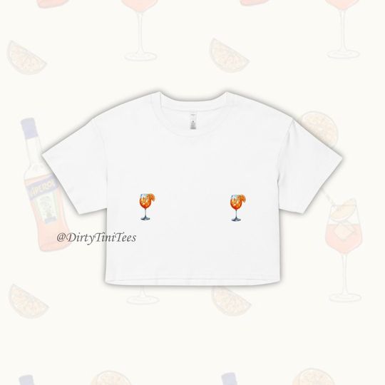 Aperol Spritz Summer Drink Tini Nips Crop Top Bachelorette Party Best Friend Birthday Gift Group Halloween Costume