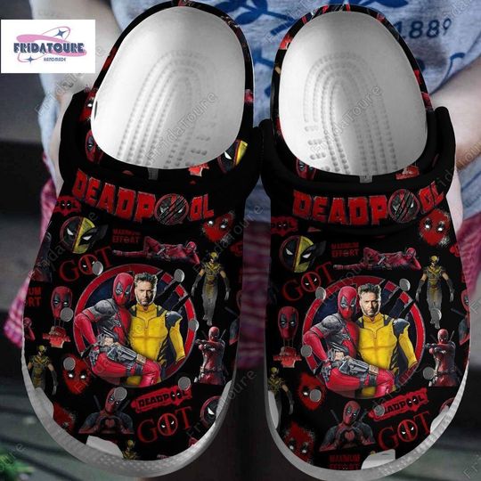 Halloween Shoes, Deadpool & Wolverine Sneakers, Besties Deadpool Slippers, Deadpool 3 Movie Gift, Superhero Best Friends Sandals