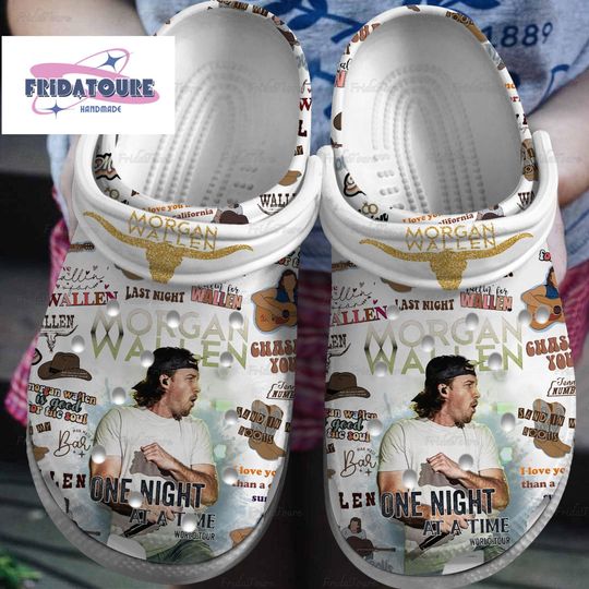 Wallen Western Sandals, Wallen Western Shoes, One Night At A Time, Cowgirl Wallen Slipper, Country Western Sandals, Wallen 2024 Shoes For Tour