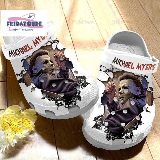 Michael Myers Halloween Shoes, Michael Myers Horror Character, Halloween Movie Scary Sandals, Spooky Season Fall Slippers For Adult