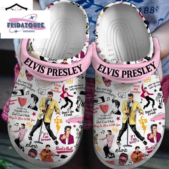 Elvis Presley Rock N Roll Shoes, Custom Elvis Sneakers, Elvis Presley Shoes, Elvis Tour 2024 Casual Shoes, Elvis King Concert Slippers