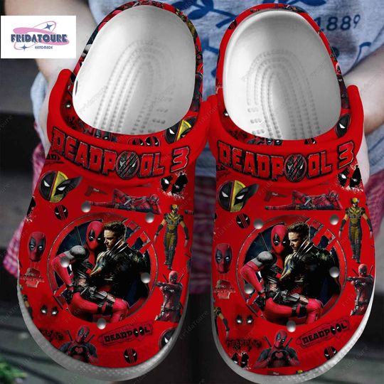 Deadpool Halloween Shoes, Deadpool Wolverine Sneakers, Wolverines Sandals, Deadpool Superhero Sandals, Deadpool Summer Slippers