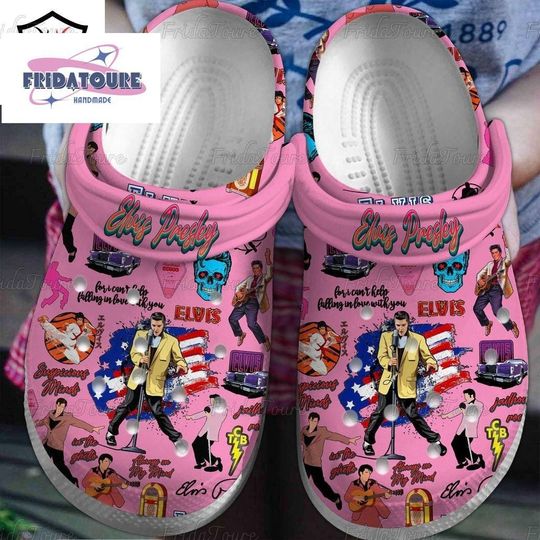Elvis Presley Shoes, Elvis Presley Shoes, Elvis Tour 2024 Casual Shoes, Elvis King Rock & Roll Music, Elvis Concert Slippers