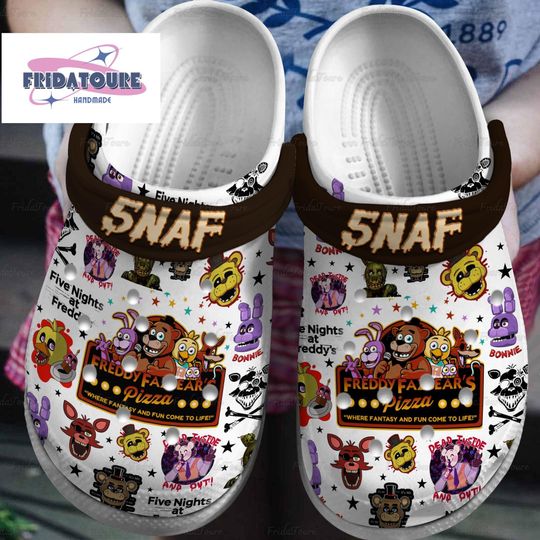 Halloween Five Nights At Freddy's Shoes, Five Nights At Freddy's Sandals, Freddy Fazbear Shoes, Game Horror Shoes