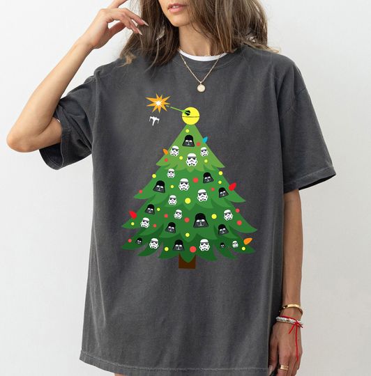 Star Wars Imperial Christmas Tree Holiday T-Shirt, Disneyland Xmas Matching Shirt