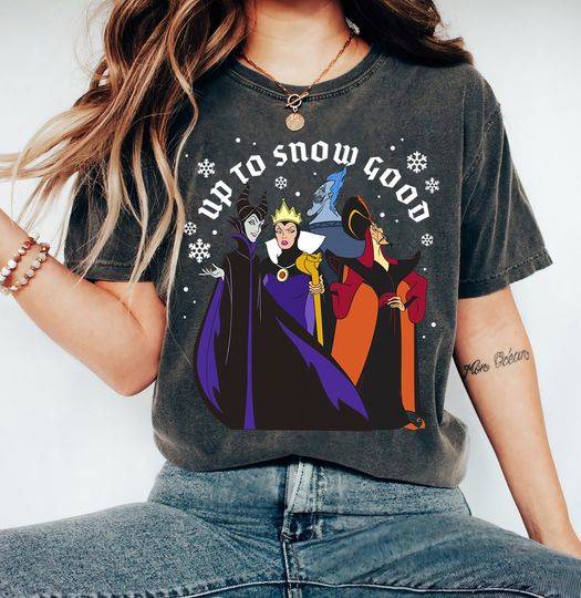 Disney Villains Christmas Group Up To Snow Good shirt, Disney Hades Evil Queen Shirts