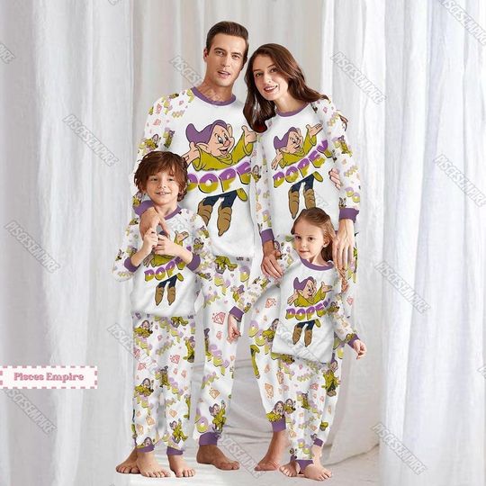 Dopey Dwarfs Pajamas, Disney Dopey Shirt, Seven Dwarfs Family Pajamas