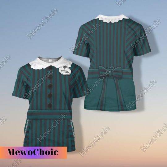 Halloween Haunted Mansion Maid Costume Cosplay 3D Shirt, Disney Cast Member