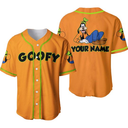 Disney Goofy 3D Baseball Jersey Shirt