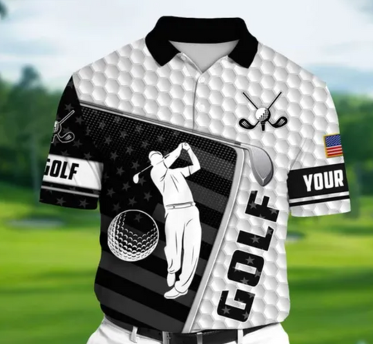 Golf Wear Men Leisure Lapel Polo T Shirt Outdoor Sports Harajuku Short Sleeve Tees Summer Oversized T-shirt Button Tops