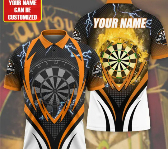 Funny 3D Dart Custom Print Polo T Shirt For Men Fashion Lapel Short Sleeve Tops Summer Trend Vintage Clothes Oversized  T-Shirts