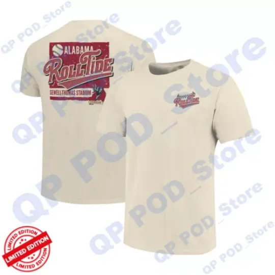 Men's Albm Crimson Tide Baseball Around The Horn Sand T-Shirt