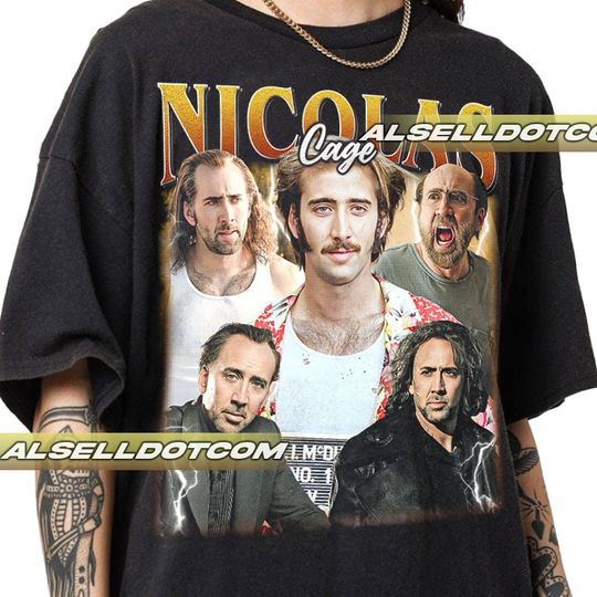 Limited Nicolas Cage Vintage Shirt  Gift for Woman and Man