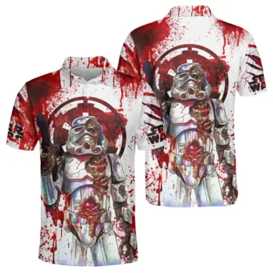 Halloween Starwars Stormtrooper Those Things’ll  Short Sleeve Men's Polo Shirt