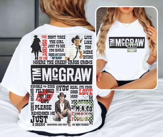 Tim mcgraw tshirt song title shirt music tshirt