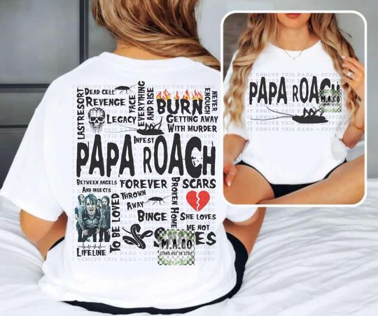 Papa roach song title  tshirt papa roach merch shirt