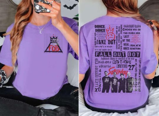 Fob Song title tshirt Fall out boy music shirt merch