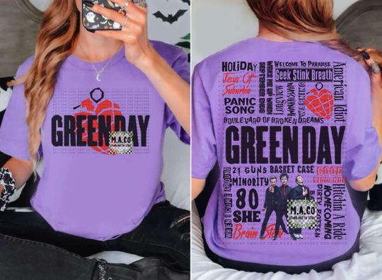 Punk Rock song tshirt Green Day shirt Merch