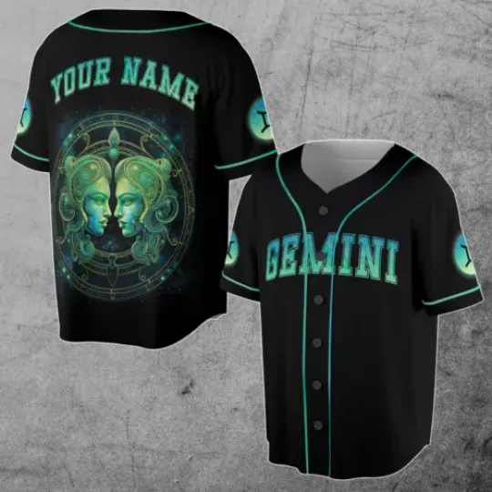 Gemini Baseball Jersey, Gemini Horoscope Gift Idea, Birthday Gift