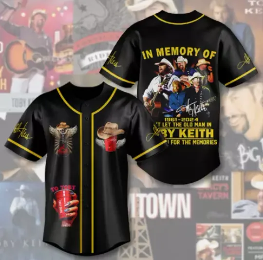 Rip Toby Keith 1961-2024 Thank You Baseball Jersey Shirt