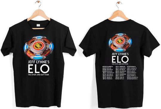Jeff Lynne's ELO The Over and Out Tour Concert 2024 Shirt || Jeff Lynne's ELO Band Concert Shirt || ELO The Over and Out Tour Shirt