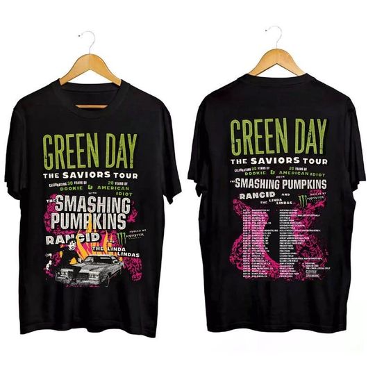 Green Day The Saviors Tour Concert T-Shirt|| Green Day Band The Saviors Concert Tour T-Shirt, The Saviors Concert Shirt, Green Day Shirt