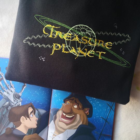 Treasure Planet Embroidery -Jim Hawskin Sweatshirt -Cozy Unisex Adult Fit