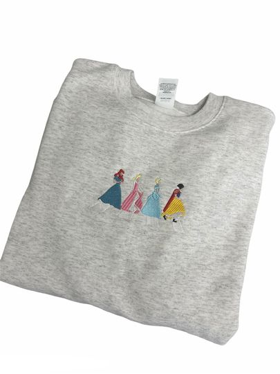Disney Princesses Abby Road Embroidered Crewneck Sweatshirt