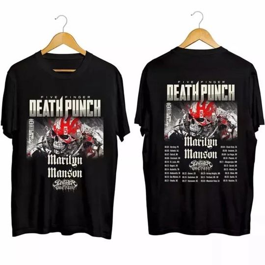 Five Finger Death Punch 2024 Tour T-Shirt, Five Finger Death Punch Band Fan Gift, Five Finger Death Punch 2024 Concert, 5FDP Merch Shirt