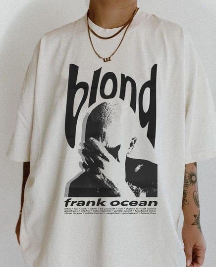 Blond Frank Ocean Unisex T-shirt, Frank Ocean BLOND, Frank Ocean Album Cover Merch, Graphic Tee, Black T Shirt, Unisex T Shirts