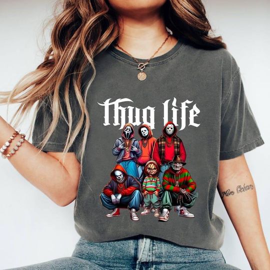 Thug Life Horror Movie Shirt, Movie Killer Shirt, Horror Friend Shirt, Scary Halloween Shirt, Retro Halloween Shirt