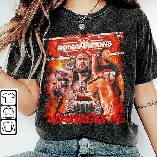 Blvckstyle Vintage Roman Reigns 90s Shirt, OTC Roman Reigns Tribal Chief Acknowledge Me Unisex Shirt