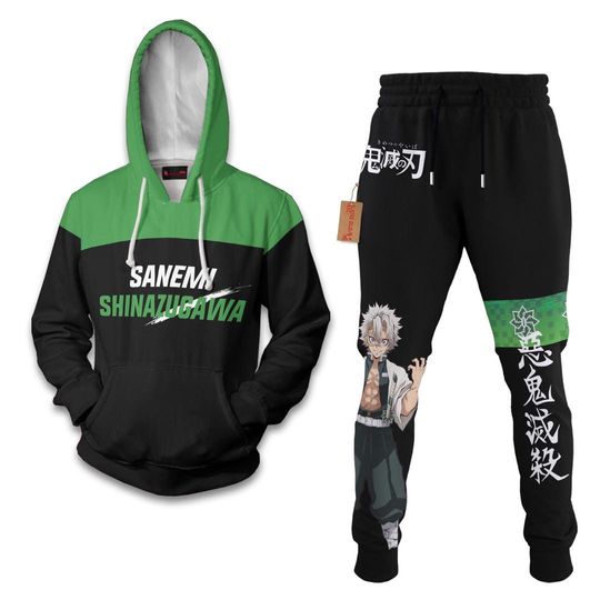 Discover Sanemi Shinazugawa Hoodie And Jogger Set Anime Clothes
