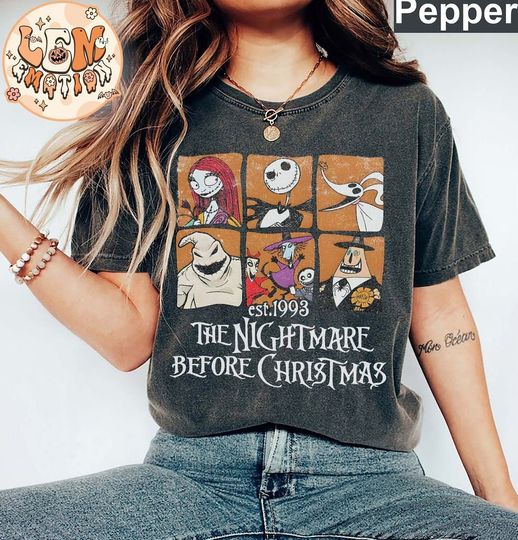 Vintage The Nightmare Before Christmas Shirt, Retro The Nightmare Before Christmas Characters Shirt, Halloween Party Shirt, Disney Trip Tee