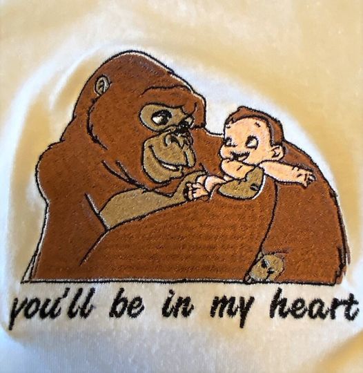 Disney Tarzan and Kala Embroidered Shirt, Sweatshirt or Hoodie | In My Heart