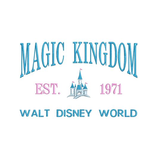 Magic Kingdom Machine Embroidery Design. Established 1971