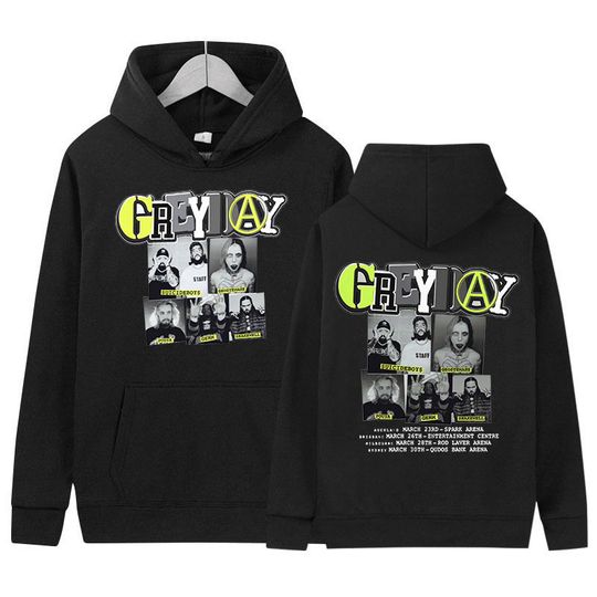 Suicideboy Gray Day 2024 Tour Print Hoodie Men's Hip Hop Fashion Pullover Hoodie Gothic Vintage Oversized Hoodies Streetwear