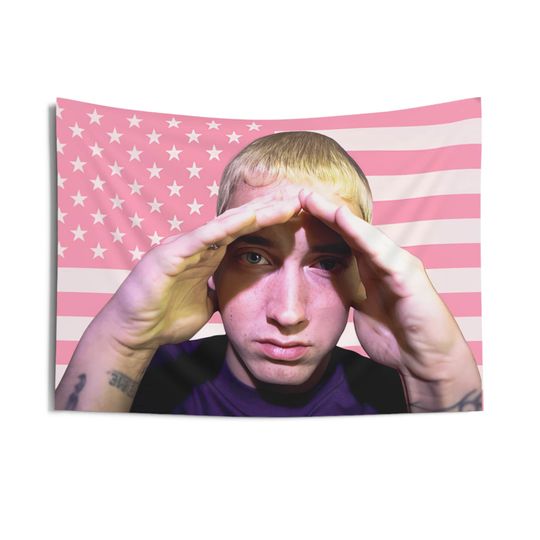 eminem pink American Flag Tapestries | Music Gift | Home Decor | Room Decor | Birthday Gift For Fan