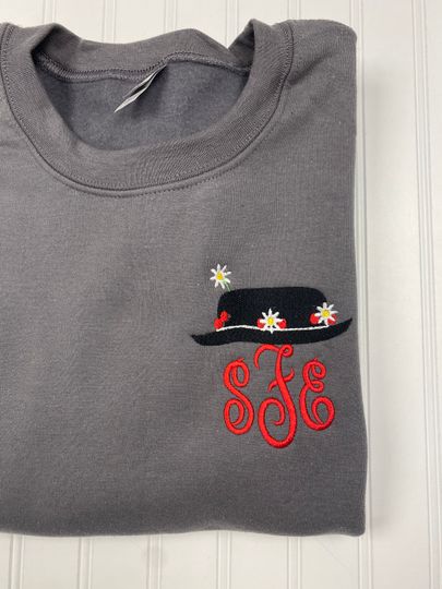 Mary Poppins Monogram Embroidered Sweatshirt