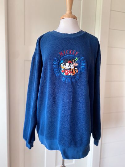 Vintage 1990s Disney Crew Neck Sweater Oversized Fab Four Embroidery