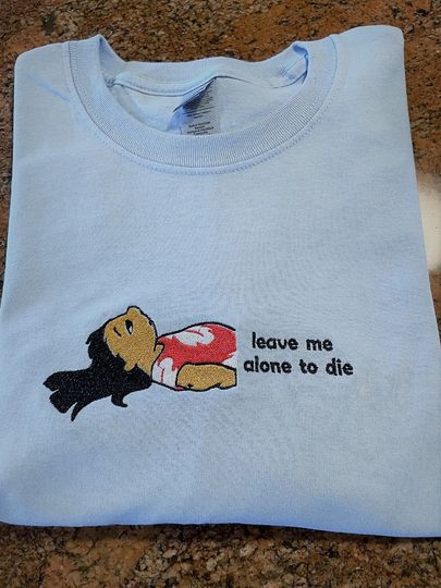 Disney Lilo and Stitch Embroidered Shirt | Leave Me Alone
