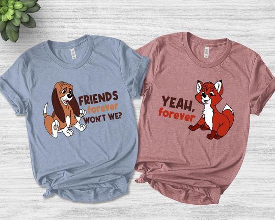 Fox and the Hound Shirt, Tod and Copper Couple tee, Disney Best Friend Shirt