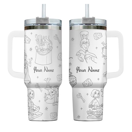 Custom Disney Ratatouille Tumbler, Personalized Name Tumbler
